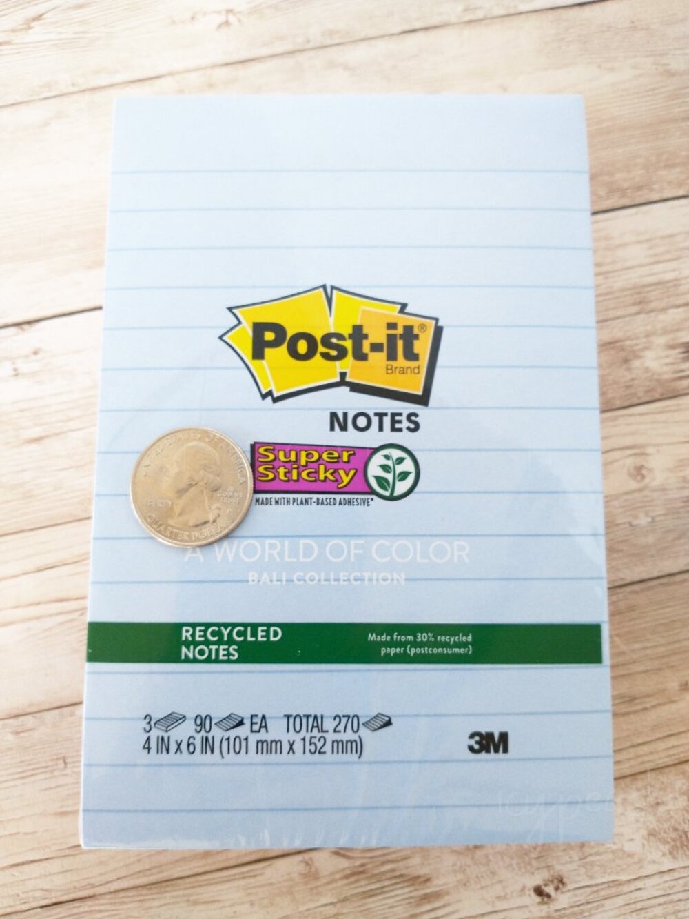Post-it Notes Ruled Notepads 4”x6” New Bali Collection 3 Pads Super Sticky Lined - Picture 7 of 8